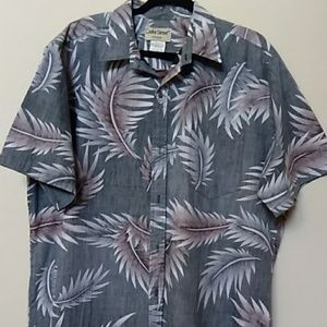 Men's Hawaiian shirt short sleeve square bottom